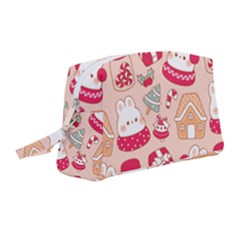 Cute Christmas Cartoon Wristlet Pouch Bag (medium)