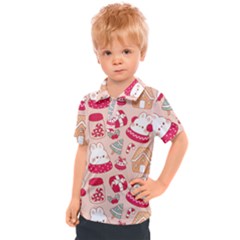 Cute Christmas Cartoon Kids  Polo T-shirt