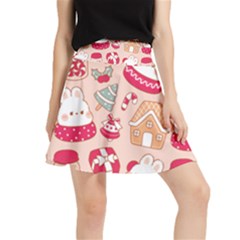 Cute Christmas Cartoon Waistband Skirt