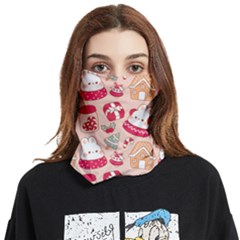 Cute Christmas Cartoon Face Covering Bandana (two Sides)