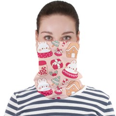 Cute Christmas Cartoon Face Seamless Bandana (adult)