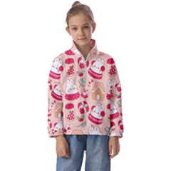 Cute Christmas Cartoon Kids  Half Zip Hoodie