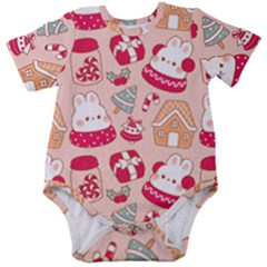 Cute Christmas Cartoon Baby Short Sleeve Bodysuit