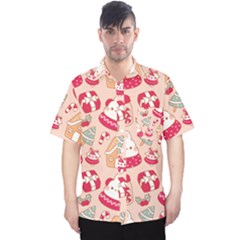 Cute Christmas Cartoon Men s Hawaii Shirt