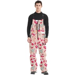 Cute Christmas Cartoon Men s Front Zip Ski And Snowboard Bib Pants