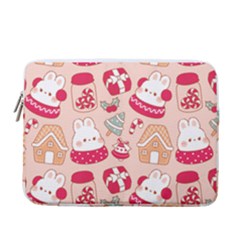 Cute Christmas Cartoon 13  Vertical Laptop Sleeve Case With Pocket