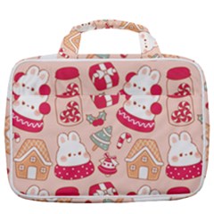 Cute Christmas Cartoon Travel Toiletry Bag With Hanging Hook