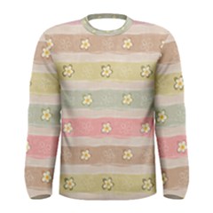 Stripes Floral Designs Men s Long Sleeve T-shirt