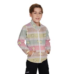 Stripes Floral Designs Kids  Windbreaker