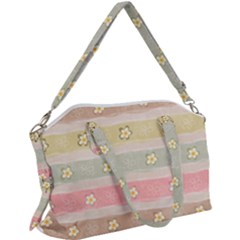 Stripes Floral Designs Canvas Crossbody Bag by designsbymallika