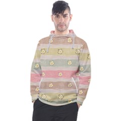 Stripes Floral Designs Men s Pullover Hoodie