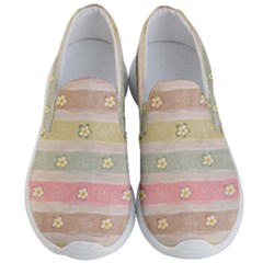 Stripes Floral Designs Men s Lightweight Slip Ons by designsbymallika