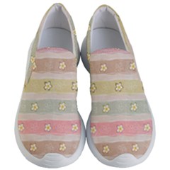 Stripes Floral Designs Women s Lightweight Slip Ons by designsbymallika