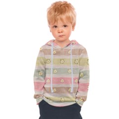 Stripes Floral Designs Kids  Overhead Hoodie