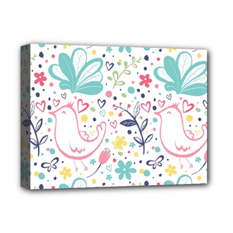 Cute Bird Pattern Deluxe Canvas 16  X 12  (stretched)  by designsbymallika