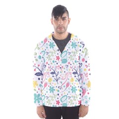 Cute Bird Pattern Men s Hooded Windbreaker