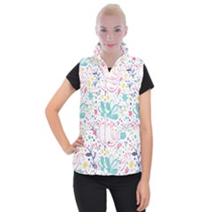 Cute Bird Pattern Women s Button Up Vest