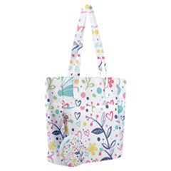 Cute Bird Pattern Everyday Shoulder Bag With Pouch Bag