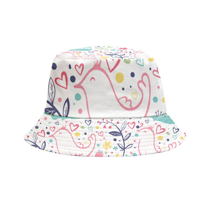 cute bird pattern Inside Out Bucket Hat