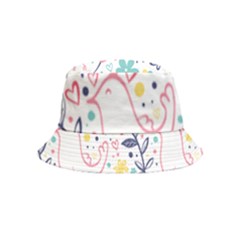 Cute Bird Pattern Inside Out Bucket Hat (kids) by designsbymallika