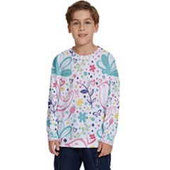 Cute Bird Pattern Kids  Crewneck Sweatshirt