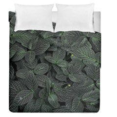 Leaves Plant Foliage Green Duvet Cover Double Side (queen Size) by Cemarart