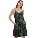 Leaves Plant Foliage Green Mini Camis Dress With Pockets View3