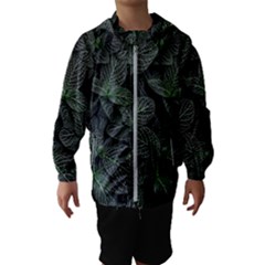 Leaves Plant Foliage Green Kids  Hooded Windbreaker