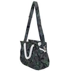 Leaves Plant Foliage Green Rope Handles Shoulder Strap Bag by Cemarart