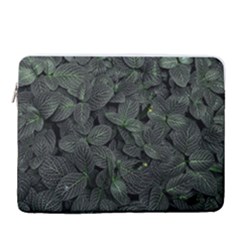 Leaves Plant Foliage Green 15  Vertical Laptop Sleeve Case With Pocket by Cemarart