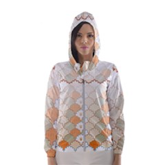 Shells Pattern Women s Hooded Windbreaker