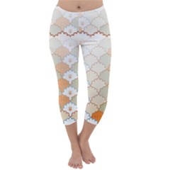 Shells Pattern Capri Winter Leggings 