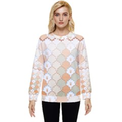 Shells Pattern Hidden Pocket Sweatshirt