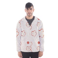 Floral Pattern Men s Hooded Windbreaker