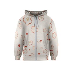 Floral Pattern Kids  Zipper Hoodie