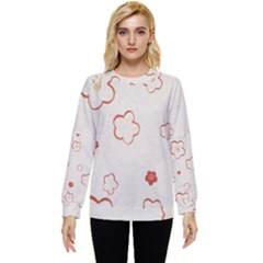 Floral Pattern Hidden Pocket Sweatshirt