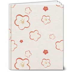 Floral Pattern 8  X 10  Softcover Notebook by designsbymallika