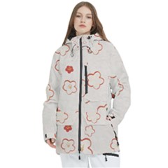 Floral Pattern Women s Multi Pockets Zip Ski And Snowboard Waterproof Breathable Jacket