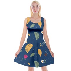 Cute Korean Pattern Reversible Velvet Sleeveless Dress