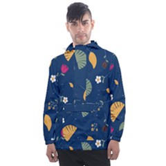 Cute Korean Pattern Men s Front Pocket Pullover Windbreaker