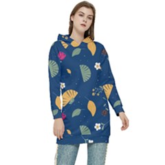 Cute Korean Pattern Women s Long Oversized Pullover Hoodie