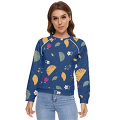 Cute Korean Pattern Women s Long Sleeve Raglan T-shirt