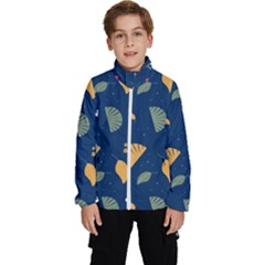 Cute Korean Pattern Kids  High Neck Windbreaker