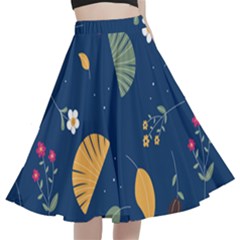 Cute Korean Pattern A-line Full Circle Midi Skirt With Pocket by designsbymallika