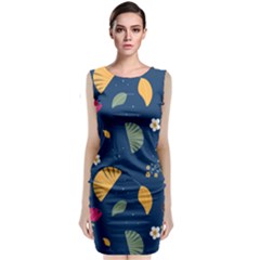 Cute Korean Pattern Sleeveless Velvet Midi Dress