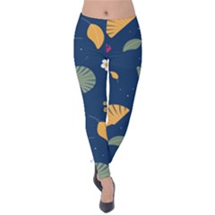 Cute Korean Pattern Velvet Leggings