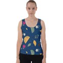 Cute Korean Pattern Velvet Tank Top View1