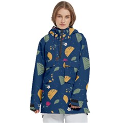 Cute Korean Pattern Women s Pullover Zip Ski And Snowboard Waterproof Breathable Jacket