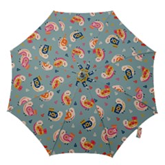 Cute Bird Pattern Hook Handle Umbrellas (medium) by designsbymallika