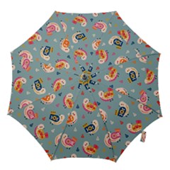 Cute Bird Pattern Hook Handle Umbrellas (small) by designsbymallika